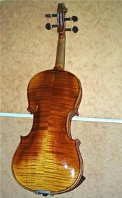Back of Joseph Klotz violin for sale at Adam's Music in Los Angeles