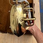 Buescher 400 alto sax butt end closeup