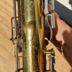 Buescher Aristocrat alto sax finish condition closeup