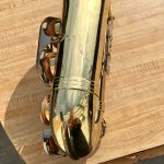 Olds alto sax closeup from behind