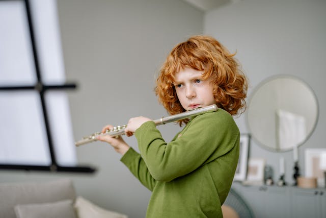 young child flute lesson